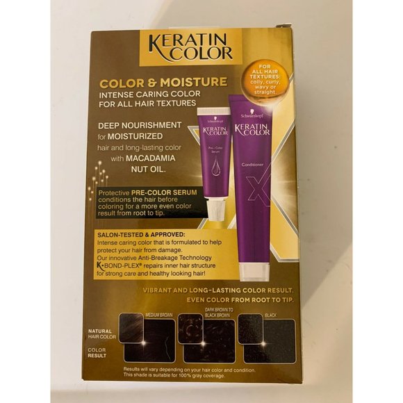 New Schwarzkopf Keratin Color Anti-Age‎ Hair Color Permanent #1.0 Jet Black - Picture 7 of 7